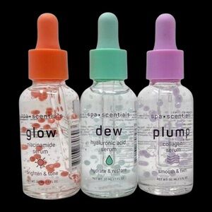 SPA SCENTIALS 3 SERUM GLOW PUMP DEW GLOW SET